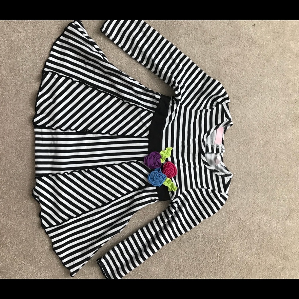 Striped Top with Pop of Color.